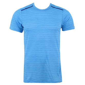 DF COOL TAILWIND STRIPE SS, 10 | RUNNING | MENS | SHORT SLEEVE TOP | UNIVERSITY BLUE/REFLECTIVE SIL | L