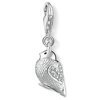 Přívěsek \"Ptáček\" Thomas Sabo, 1450-041-14, Charm Club, 925 Sterling silver, cold enamel/zirconia white Přívěsek \"Ptáček\" Thomas Sabo, 1450-041-14, Charm Club, 925 Sterling silver, cold enamel/zirconia white