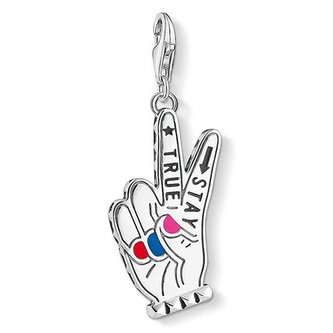 Přívěsek \"Zůstaň upřímná\" Thomas Sabo, 1752-007-7, Charm Club, 925 Sterling silver, cold enamel, zirconia