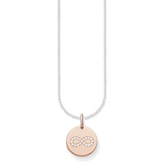 Náhrdelník \"Nekonečno\" Thomas Sabo, SCKE150168, Love Bridge, 925 Sterling silver, 18k rose gold plating, zirconia white