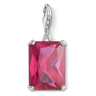 Přívěsek \"Růžový kámen velký\" Thomas Sabo, 1834-011-10, Charm Club, 925 Sterling silver, synthetic corundum red