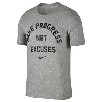 M NK DRY TEE DFC NO EXCUSES, 10 | MEN TRAINING | MENS | SHORT SLEEVE T-SHIRT | DK GREY HEATHER | XL