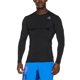 WOR COMPR LO SLEEVE SOLID, 02 | TRAINING | M | GRAPHIC TEE (LONG SLEEVE) | BLACK | XL