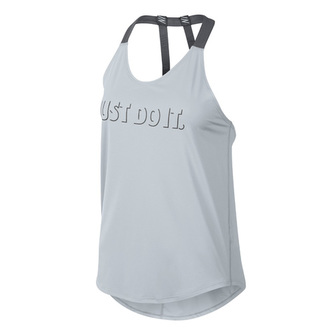 W NK BRTHE TANK ELSTKA GRX JD, 10 | WOMEN TRAINING | WOMENS | TANK TOP/SINGLET | PURE PLATINUM/DARK GREY/DARK G | XL