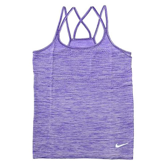 W NK DF KNIT TANK, 10 | RUNNING | WOMENS | TANK TOP/SINGLET | DARK IRIS/HTR | M