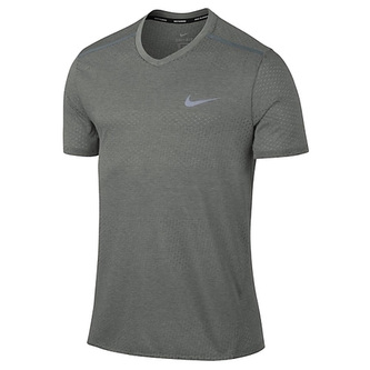 M NK BRTHE TOP SS TAILWIND CLV, 10 | RUNNING | MENS | SHORT SLEEVE TOP | TUMBLED GREY/HTR/FLINT GREY | S