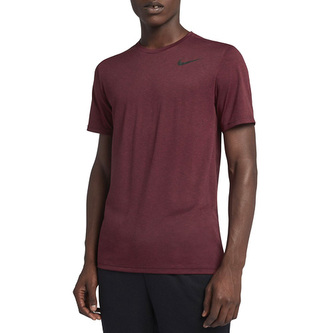 M NK BRT TOP SS HPR DRY, 10 | MEN TRAINING | MENS | SHORT SLEEVE TOP | BURGUNDY CRUSH/RED CRUSH/BLACK | XL