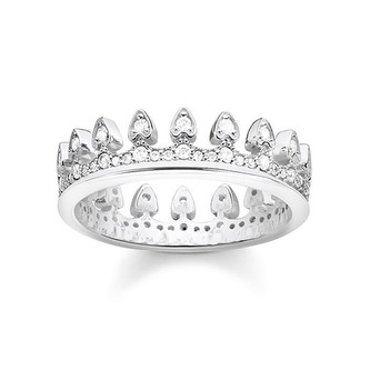 Prsten \"Koruna\" Thomas Sabo, TR2235-051-14-54, Sterling Silver, 925 Sterling silver, zirconia white