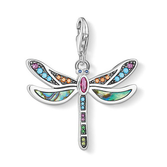 Přívěsek \"Vážka\" Thomas Sabo, 1757-964-7, Charm Club, 925 Sterling silver, blackened, abalone mother of pearl, glass-ceramic stone, synthetic corundum, synthetic spinel, zirconia Přívěsek \"Vážka\" Thomas Sabo, 1757-964-7, Charm Club, 925 Sterling silver, blackened, abalone mother of pearl, glass-ceramic stone, synthetic corundum, synthetic spinel, zirconia