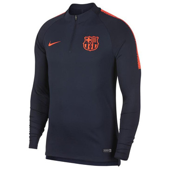 FCB Y NK DRY SQD DRIL TOP, 10 | FOOTBALL/SOCCER | YOUTH UNISEX | LONG SLEEVE TOP | OBSIDIAN/OBSIDIAN/HYPER CRIMSO | XL