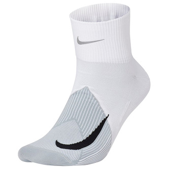 U NK ELT LTWT QT, 30 | RUNNING | ADULT UNISEX | ONE QUARTER SOCK | WHITE/WOLF GREY/BLACK | 6-7.5