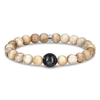 Náramek \"Etnický béžový\" Thomas Sabo, A1944-353-16-L16, Sterling Silver, 925 Sterling silver, blackened, jasper, obsidian Náramek \"Etnický béžový\" Thomas Sabo, A1944-353-16-L16, Sterling Silver, 925 Sterling silver, blackened, jasper, obsidian