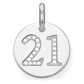 Přívěsek \"21\" Thomas Sabo, LBPE0019-051-21, Love Bridge, 925 Sterling silver, zirconia white