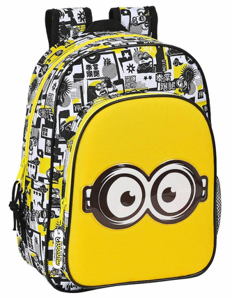 Školní batoh Minions|Mimoni: Eyes (objem 19 litrů|33 x 42 x 14 cm) žlutý polyester
