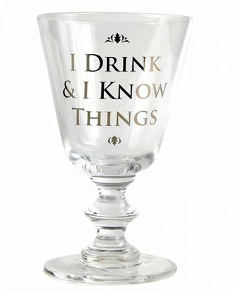 Sklenice Game of Thrones|Hra o Trůny: I Drink & I Know Things (objem 250 ml)