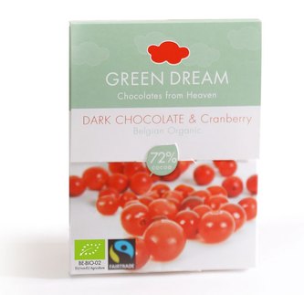 BIO hořká čokoláda s brusinkami 55g
