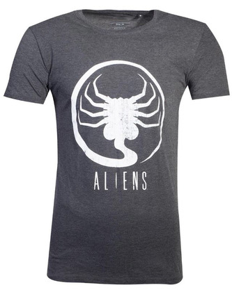 Pánské tričko Aliens|Vetřelec: Facehugger (XL) šedé bavlna
