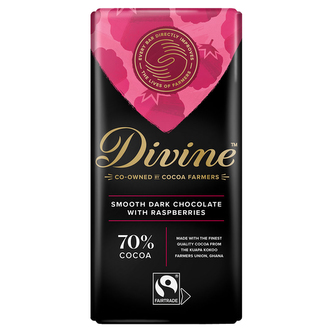 Hořká čokoláda s malinami 70% 90g*