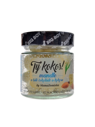 BigBoy - Ty kokos! Mandle v bílé čoko. s kokosem 120g