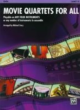 Movie Quartets for All, Violin, Level 1-4