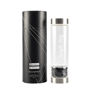 Jungle Way Designová skleněná láhev s onyxem 480 ml