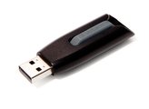 16GB USB Flash 3.0, 60/12 MB/sec, VERBATIM "V3", černá-šedá