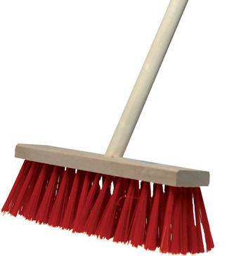 Koště silniční 30 cm, s dřevěnou tyčí