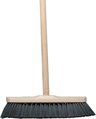 Smeták dřevěný ČERNÝ s tyčí
