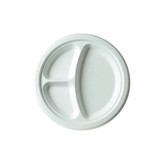 Talíř dělený na 3 porce BIO cukrová třtina Ø 26 cm [50 ks]