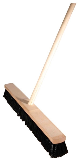 Smeták sálový s tyčí, 150x60x5 cm, chlup 6 cm, dřevo, plast