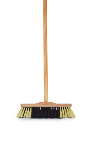 Smeták dřevěný s tyčí, 120x30x5 cm, chlup 6 cm, dřevo, plast