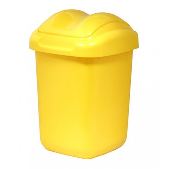 Koš FALA výklopný s tvarovaným víkem žlutý 15 L