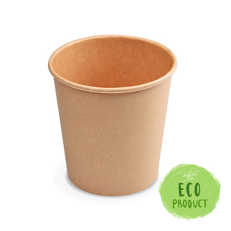 Papírová miska kulatá hnědá 750 ml, L (Ø 115 mm) [50 ks]