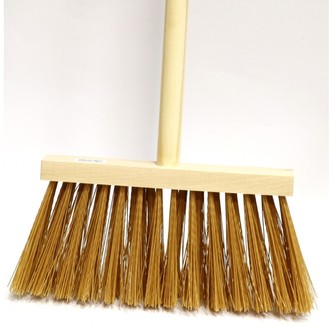 Koště rýžové s dřevěnou násadou