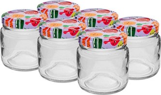 Sklenice zavařovací 106 ml 6 ks s víčkem