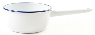 Rendlík smalt 1,5 l s rukojetí RETRO (modrý lem) 16 cm