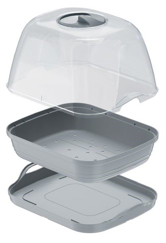 Sadbovač RESPANA TABLE GREENHOUSE 25,7x19,6x18,5 cm šedý plas