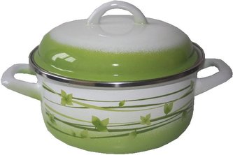 Rendlík smalt 4,75 l s poklicí dekor lístků 24 cm