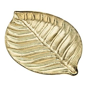 Tác LIST zlatý skleněný 37x26 cm