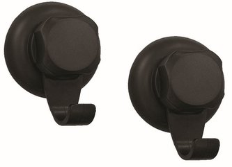 Háček do koupelny 2 ks 8x5,4x4 cm chrom/plast s přísavkou Co