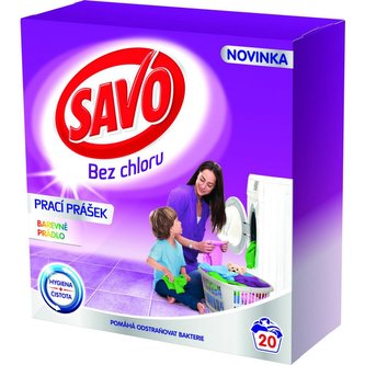 Prášek na praní 1,4 kg Savo na barevné prádlo 20 dávek
