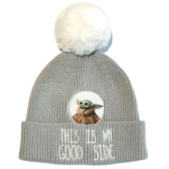 Úpletová zimní čepice Star Wars|Hvězdné války: Mandalorian Good Side (universální) šedý