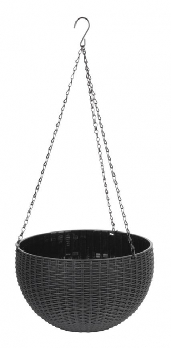 Květináč závěsný 26x16 cm GDA MODERN šedý