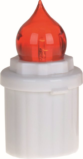 Svíčka hřbitovní elektrická 10 cm červená