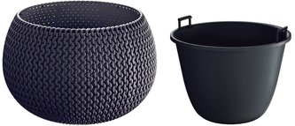 Květináč SPLOFY s vkladem 3,9 l / 29 cm antracit