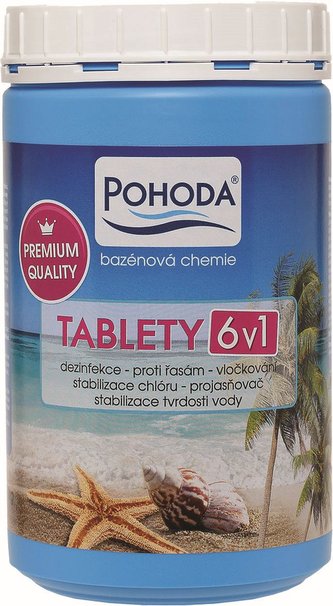 Tablety chlorové 6v1 1kg 5ks Pohoda Tablety chlorové 6v1 1kg 5ks Pohoda