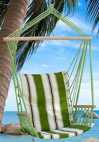 Křeslo houpací závěsné 100x50cm CRAIG zelené