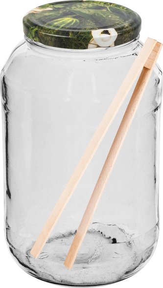 Sklenice zavařovací 1,5 l s víčkem + kleště
