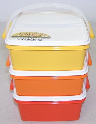 Jídlonosič kombi 2+1 (2x1,2+1,4 l) hranatý plast