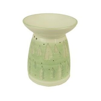 Aromalampa zelenobílá s lístky kapradí